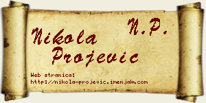 Nikola Projević vizit kartica